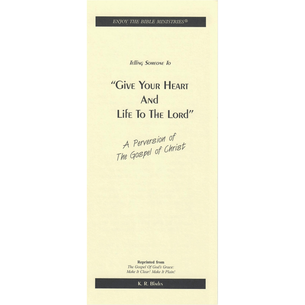 Give Your Heart And Life To The Lord Enjoy The Bible Ministries